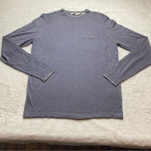 Agave Denim Crew Neck Long Sleeve Blue/Gray Lexington Fine Gauge Knit Size Med.